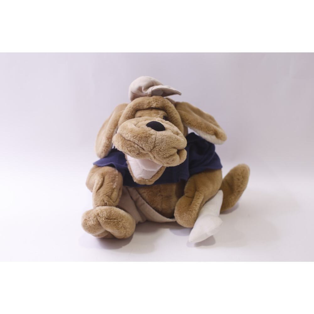 1981, Wrinkles, Dog, Hand Puppet, Plush, Soft Toy, Vintage, ~ 251013-WH 1368